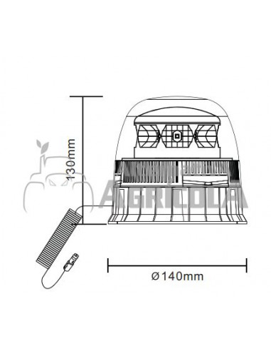 ROTATIVO GOODYEAR PLUS MAGNÉTICO 12/24V LED