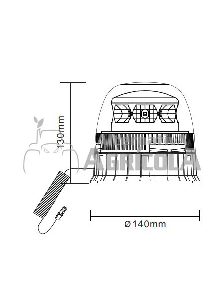 ROTATIVO GOODYEAR PLUS MAGNÉTICO 12/24V LED
