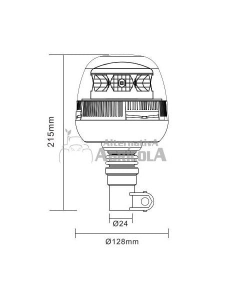 ROTATIVO GOODYEAR PLUS TUBULAR FLEXIBLE 12-24V LED TORNILLO SIN FIN
