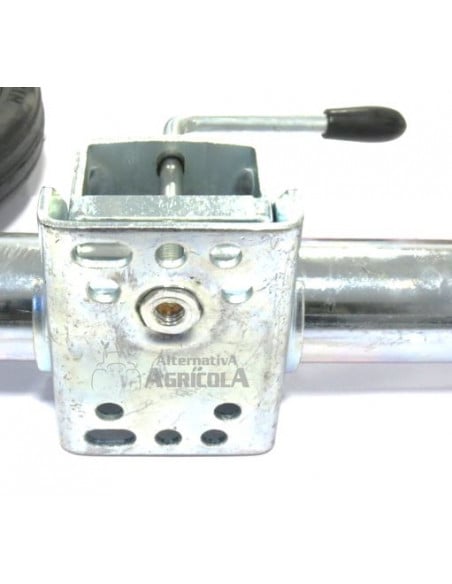 Apoyo mozo reforzado rueda jockey con abrazadera para remolques 1000-1300kg