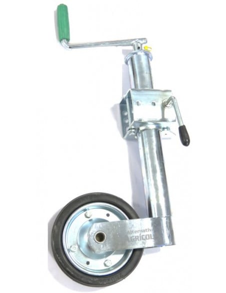 Apoyo mozo reforzado rueda jockey con abrazadera para remolques 1000-1300kg
