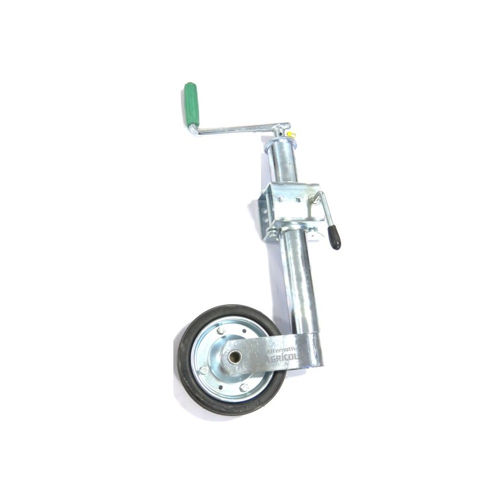 Apoyo mozo reforzado rueda jockey con abrazadera para remolques 1000-1300kg