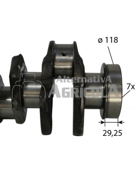 Cigüeñal Forjado Tractores  John Deere Serie 6000 con Motores de 6 cilindros PowerTech