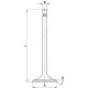 Válvula de Admisión John Deere - Ø 45 x 9,50 + 0,40 mm - L 131 mm - 45 ° T23547