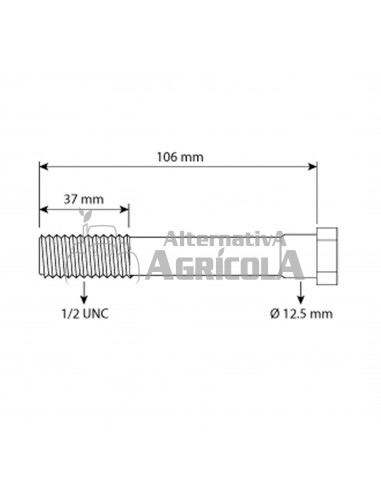 TORNILLO DE CULATA 1/2'' - L 108 MM
