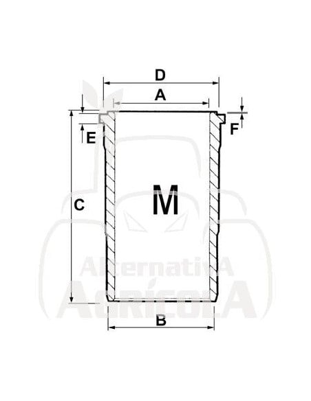 Camisa Terminada para Tractores John Deere con Pistón de Ø 106,50 mm R116281
