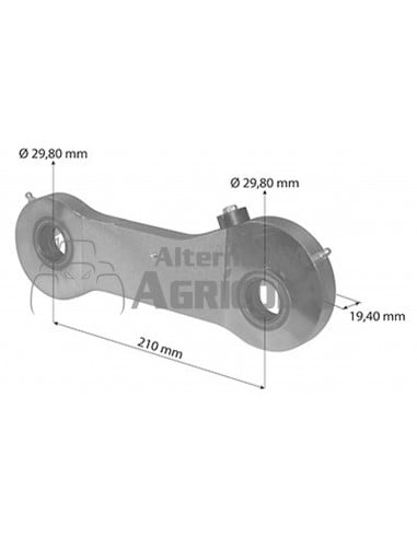Biela suspensión tractor John Deere Serie 6010, 6020, 7010, 7020