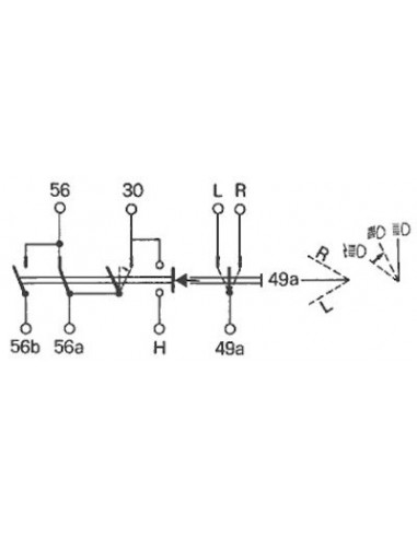 Interruptor combinado intermitencia, luces, bocina Fiat 5129345