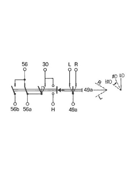 Interruptor combinado intermitencia, luces, bocina Fiat 5129345