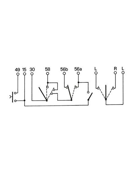 Conmutador Mando de Luces para Tractores Fiat Serie 94 y F100, F110, F115, F120, F130 y F140