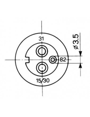 Clavija de plásticos 3 polos hembras - 12/24 v Fendt, Fiat, Ford 1964853C1