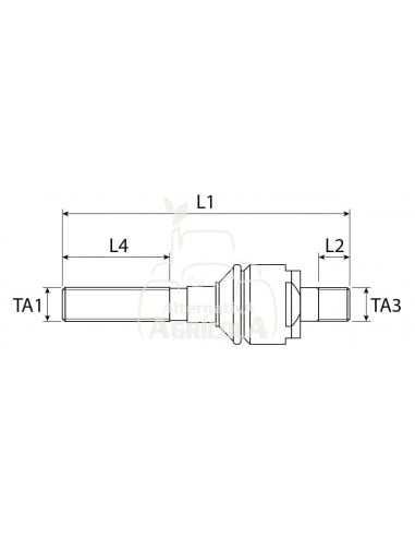 Rótula Axial Tractor John Deere y Deutz M28 x 1.5 derecha - M24 x 1.5 derecha