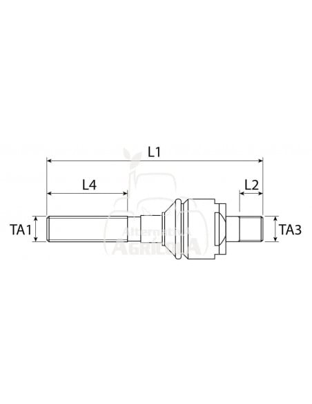 Rótula Axial Tractor John Deere y Deutz M28 x 1.5 derecha - M24 x 1.5 derecha