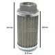 Filtro hidráulico malla 25 litros/min  con soporte rosca de 1"