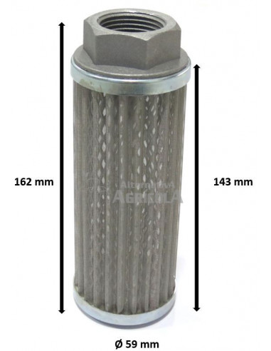 Filtro hidráulico malla 25 litros/min  con soporte rosca de 1"