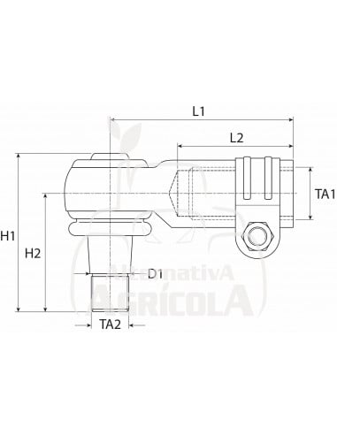 Rótula Dirección derecha tractor John Deere Serie 6000 4 Cilindros con APL2025