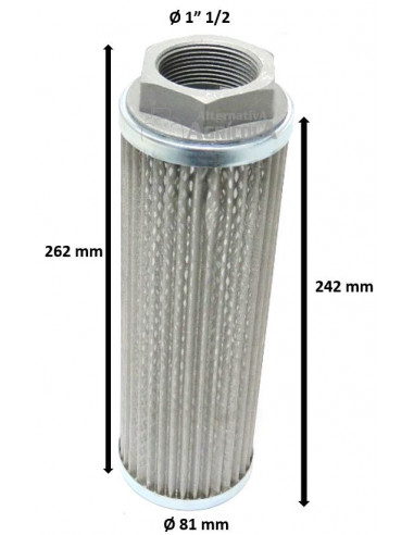 Filtro hidráulico malla 180 litros/min  con soporte rosca de 1" 1/2