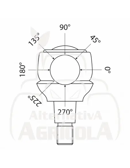 Rótula dirección tractor John Deere 7 muescas para los modelos 3120, 3130, 3135