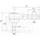 Rótula dirección tractor John Deere 7 muescas para los modelos 3120, 3130, 3135