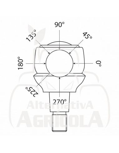 Rótula dirección tractor John Deere 7 muescas para los modelos 3120, 3130, 3135