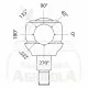 Rótula dirección regulable de muescas tractores John Deere AL177945 