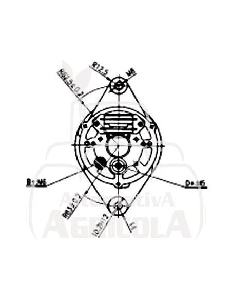 Alternador de 12v y 34AH Para tractores Agrícolas.