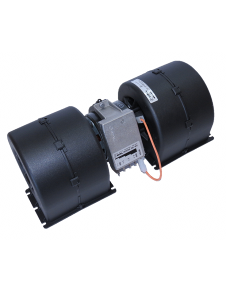 Electro Ventilador aire  centrífugo marca SPAL 24v 2 ejes 4 vel. para cabinas