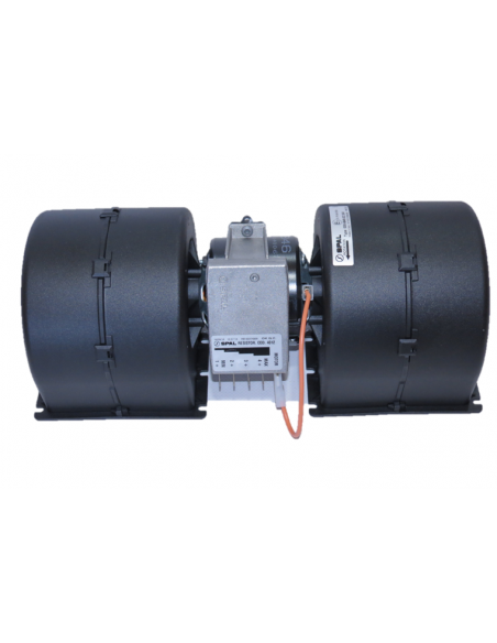 Electro Ventilador aire  centrífugo marca SPAL 24v 2 ejes 4 vel. para cabinas
