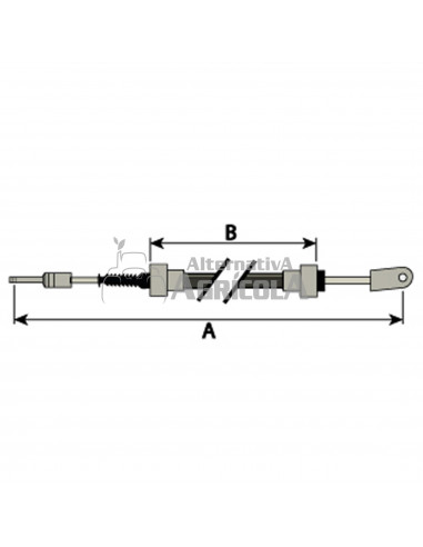 Cable embrague tractor John Deere Series 6005-6020-6030.......1130m longitud