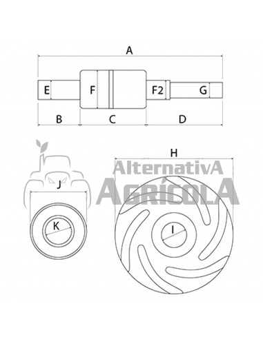 Juego de reparación bomba agua tractor John Deere RE70143