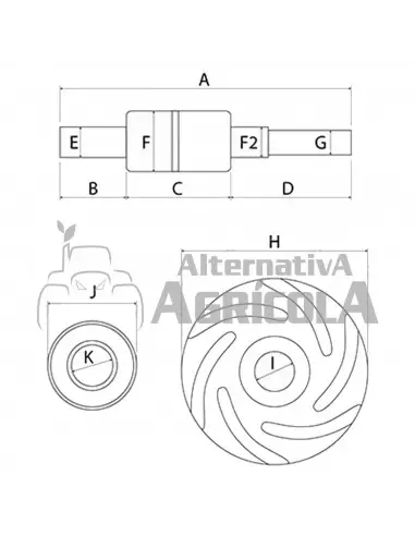 Juego de reparación bomba de agua John Deere RE57722