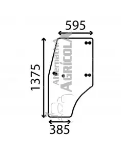 CRISTAL DE PUERTA IZQUIERDO - ABOMBADO - TINTADO