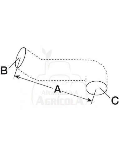 Manguito Intercooler Original John Deere Tractroes de 4 CIlindros 6020, 6120, 6220, 6320, 6420, 6520 y 6620