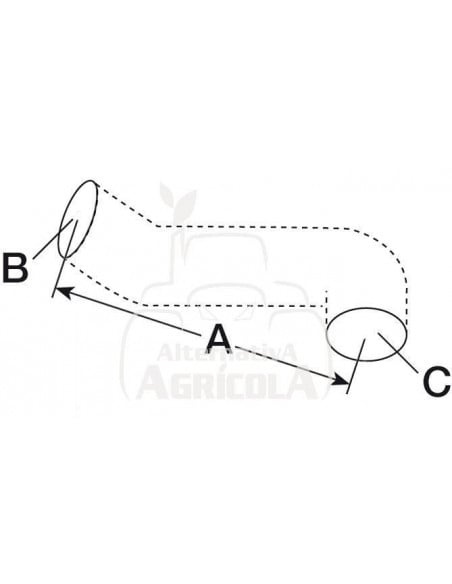 Manguito del Refrigerante Original John Deere Tractroes de 4 CIlindros 6020, 6120, 6220, 6320, 6420, 6520 y 6620