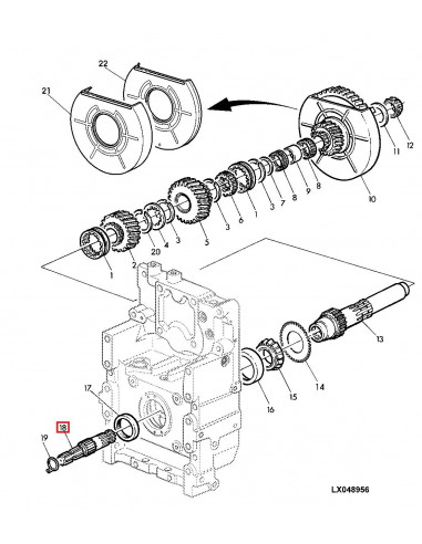 EJE TOMA DE FUERZA 1'' 3/8 - Z1 6/21 - L 235 MM