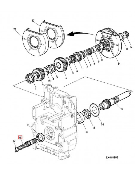 EJE TOMA DE FUERZA 1'' 3/8 - Z1 6/21 - L 235 MM