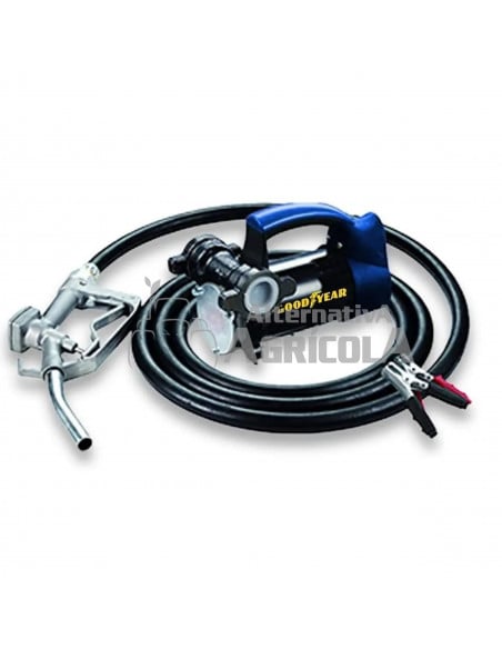 Bomba trasvase Goodyear 12v pistola metálica