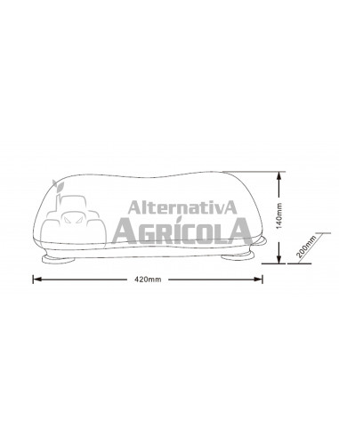 Rotativo magnético doble dual 12v con lamparas H1