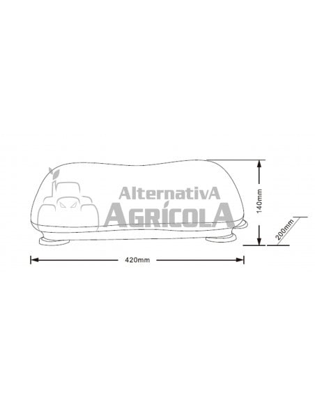 Rotativo magnético doble dual 12v con lamparas H1