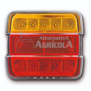Piloto trasero led Goodyear GY302RL 5 funciones cuadrado 12v