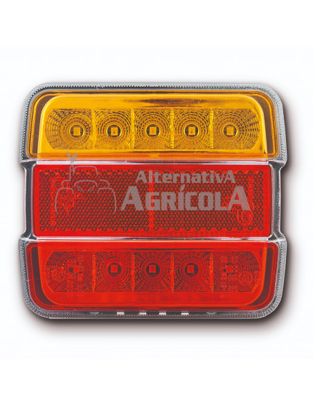 Piloto trasero led Goodyear GY302RL 5 funciones cuadrado 12v