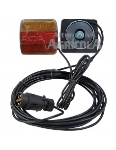 Kit de señalización 12v LED posterior magnética 7 polos 4 funciones