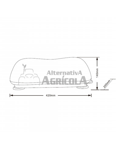 Rotativo magnético doble dual 24v con lamparas H1