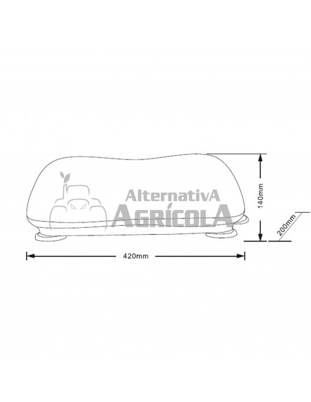 Rotativo magnético doble dual 24v con lamparas H1