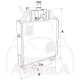 Radiador de Agua Fiat Series Antiguas panal 57 mm