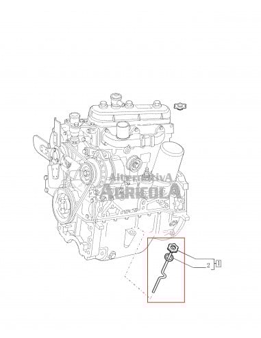 Varilla nivel aceite tractor Fiat, New Holland y Case varios modelos