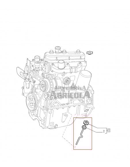 Varilla nivel aceite tractor Fiat, New Holland y Case varios modelos
