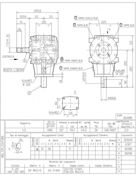 GRUPO COMER 078CV 540rpm RELACIÓN [1:3] T-290A