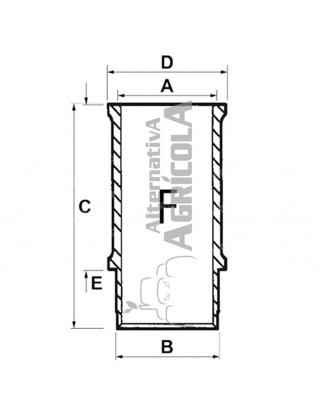 CAMISA DE CILINDRO TERMINADA Ø 109.69 X 117.20 MM - L 236 MM