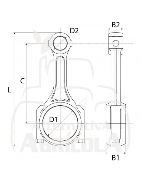 Biela motor New Holland Motores Ford PowerTech Ø 74 x 41 mm